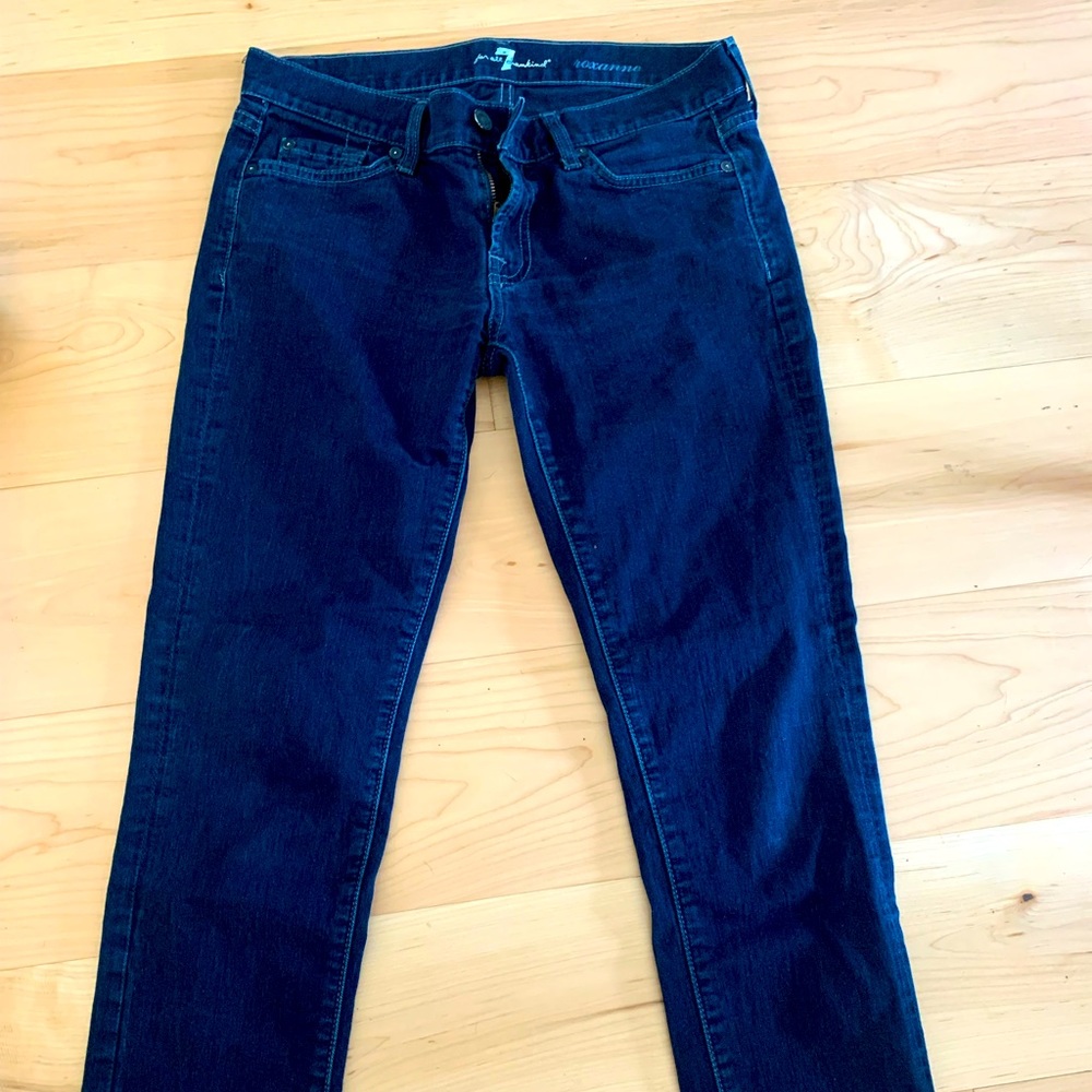 7 for all Mankind Roxanne lowrise skinny ankle jeans